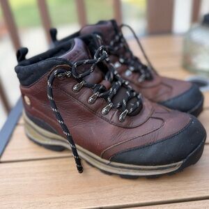 Timberland Boys Brown Leather Hiking Boots